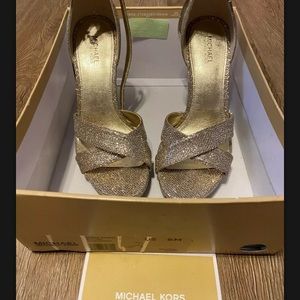 Gold sparkly Michael Kors Heels